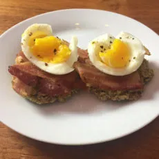with bacon and eggs